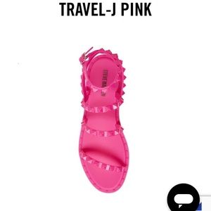 Steve Madden Travel J Pink Sandals. New in box NWT